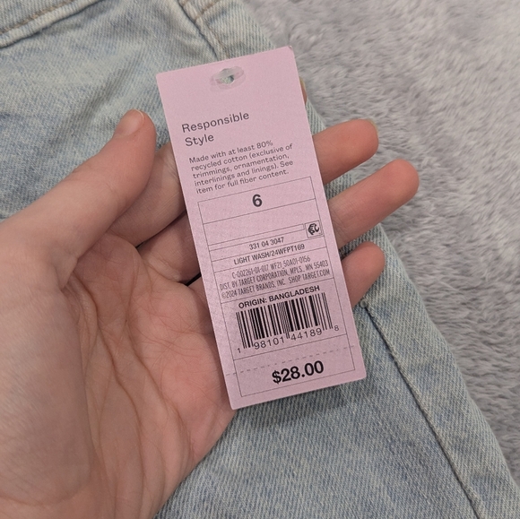 NWT Target Wild Fable Mid Rise 90s Relaxed Straight Jeans With Detachable Waist - Picture 5 of 10